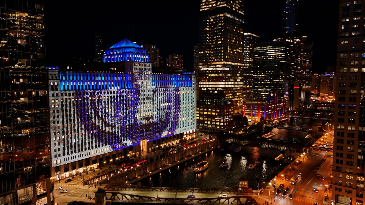 Only in the Dark (2023) by Prof. Yiyun Kang — Site-specific Projection mapping 7 '00" projection, audio system, LED lightings; image 2 of 7