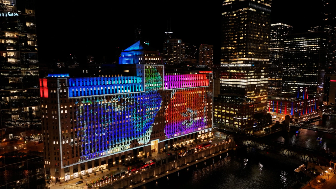 Only in the Dark (2023) by Prof. Yiyun Kang — Site-specific Projection mapping 7 '00" projection, audio system, LED lightings; image 3 of 7