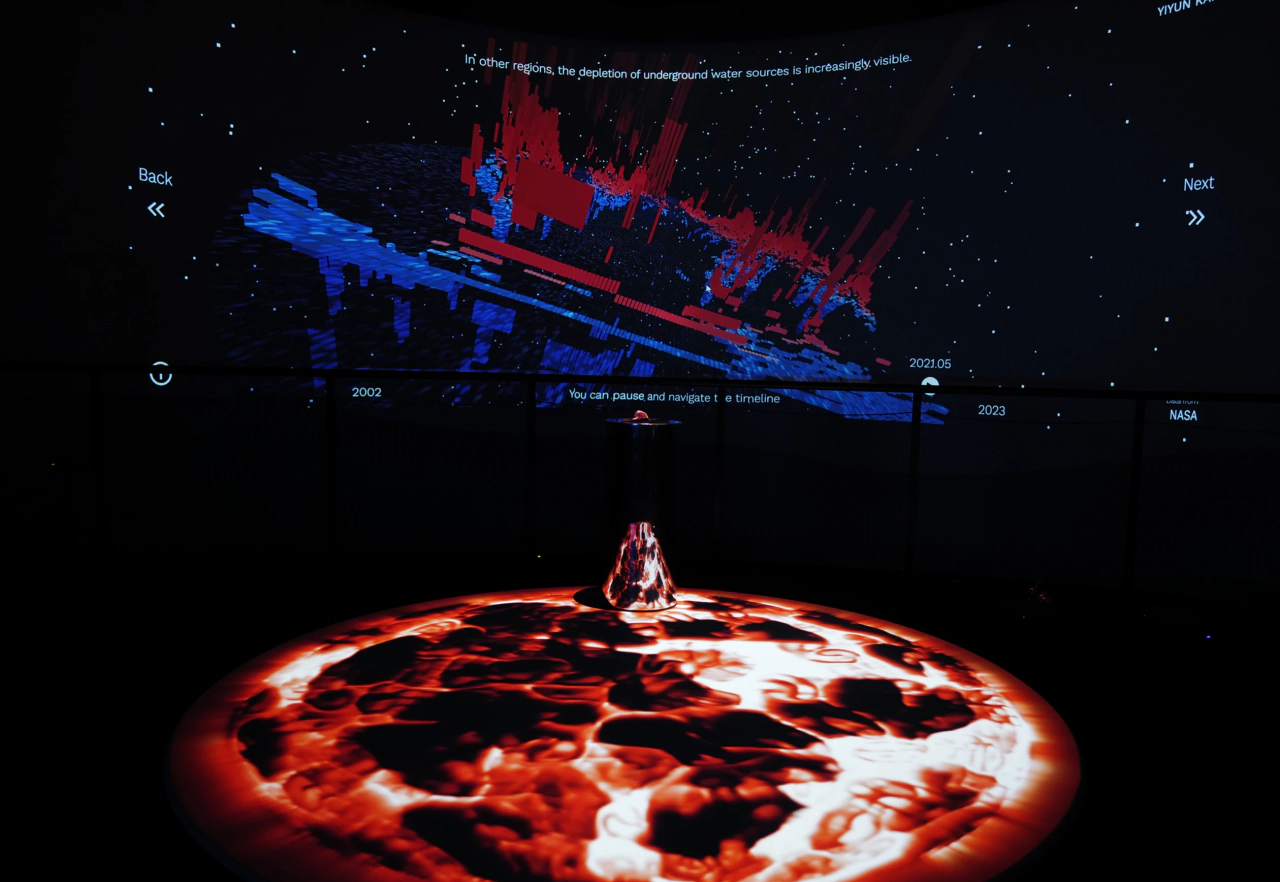 Passage of Water (2023) by Prof. Yiyun Kang — in a collaboration with NASA and Google. Online web artwork and Offline site-specific installation.; image 4 of 10