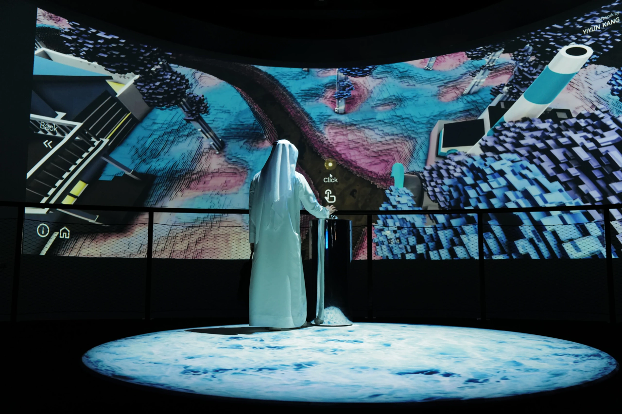 Passage of Water (2023) by Prof. Yiyun Kang — in a collaboration with NASA and Google. Online web artwork and Offline site-specific installation.; image 8 of 10